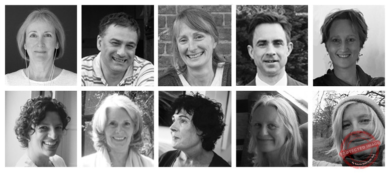 Clockwise from top left: Anna, Paul, Hilary, Darren, Cathy, Felicity, Clare, Teresa, Caroline and Ros